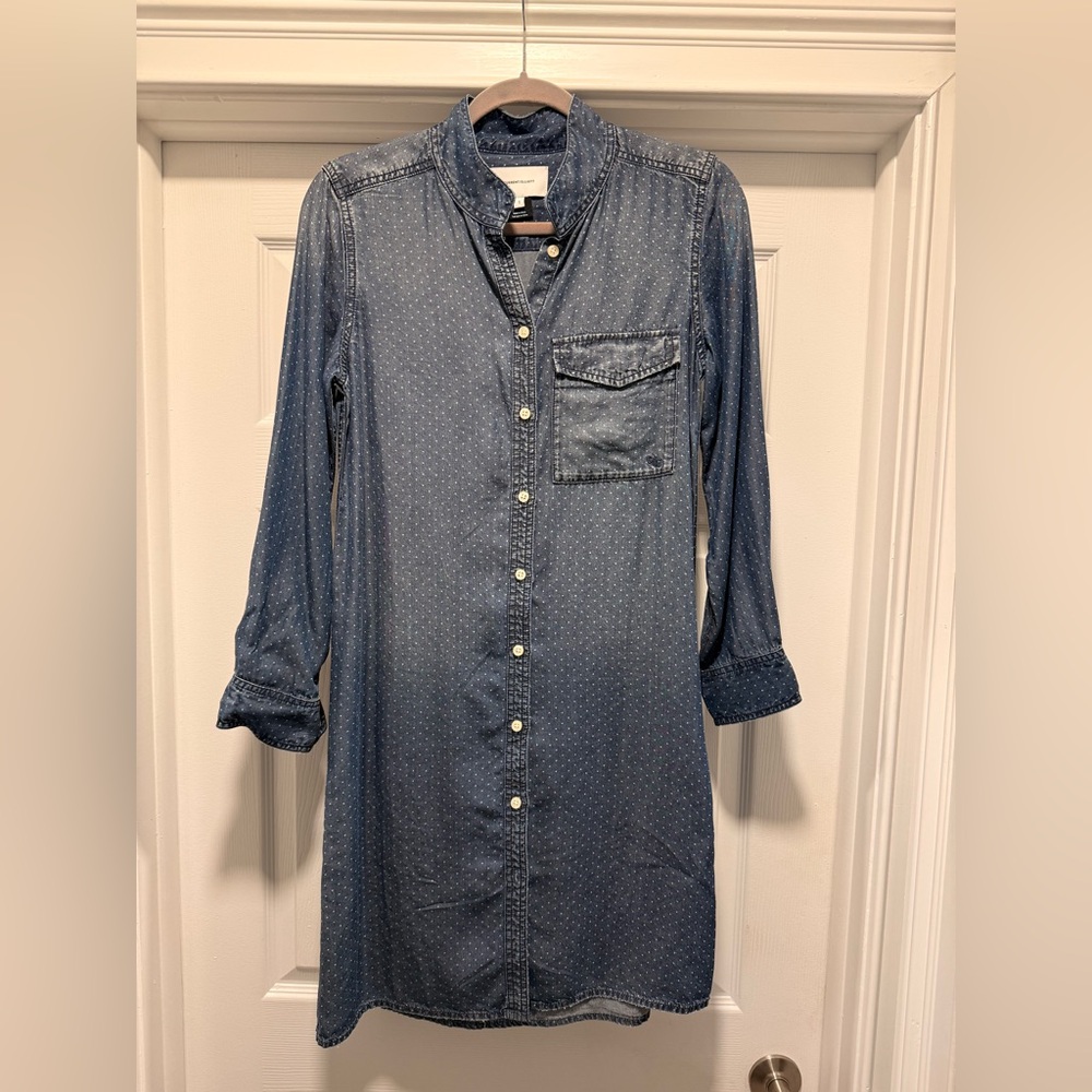 Current/Elliott Polka Dot Denim Dress